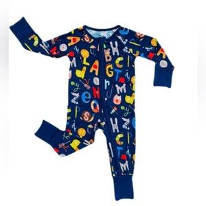 Little sleepies Navy alphabet friends zippy size 6-12 Months